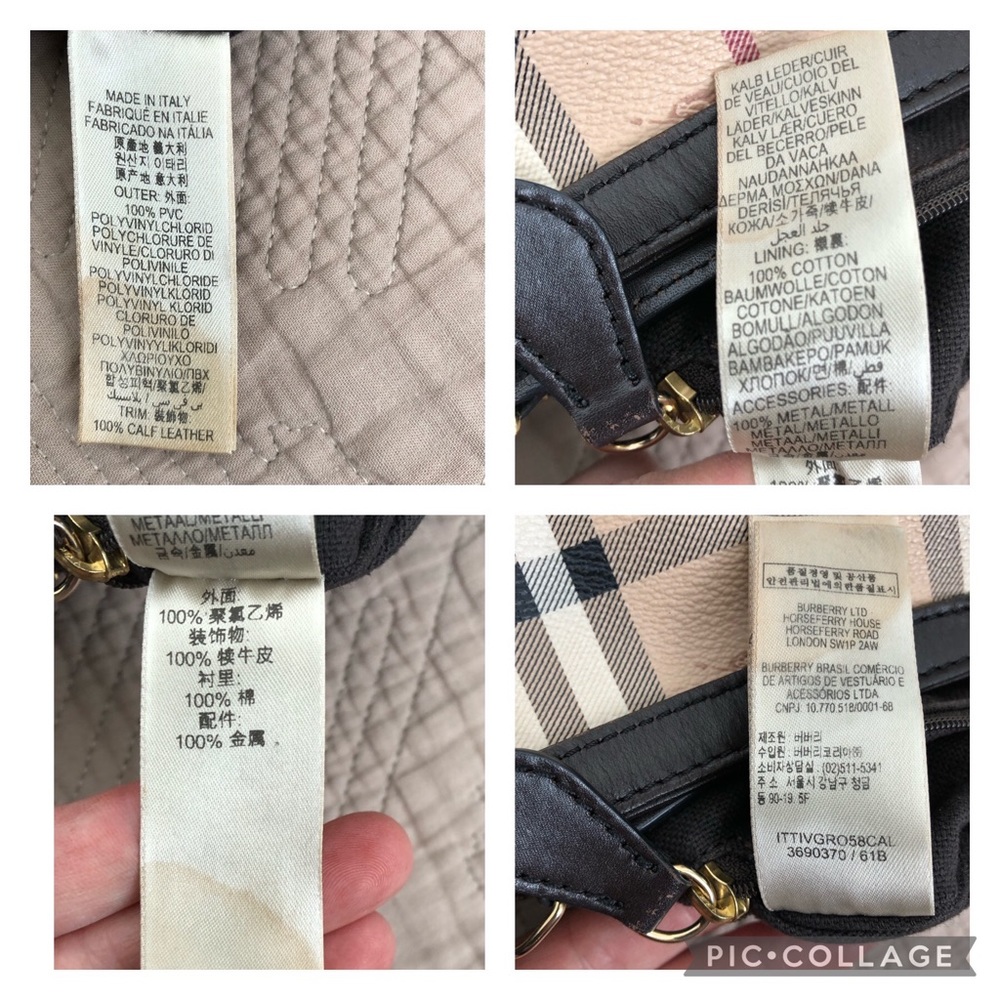 Auth Burberry Check and brown leather crossbody bag - Picture 17 of 17